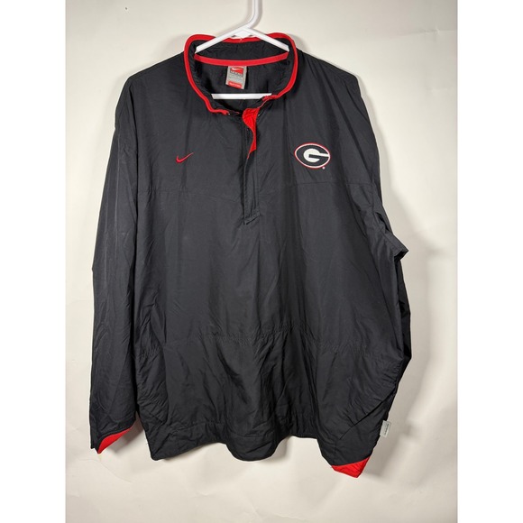 Nike Other - Nike Team Georgia Bulldogs Windbreaker Pullover Black Red Nike Fit Storm XL